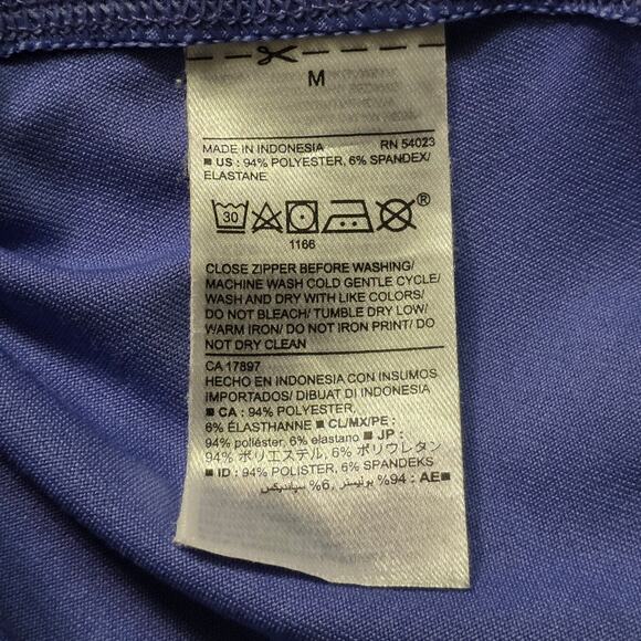 Old Navy Active Go-Dry 1/4 Zip Solid Pullover Women’s Medium Blue Delphinium - Picture 7 of 7